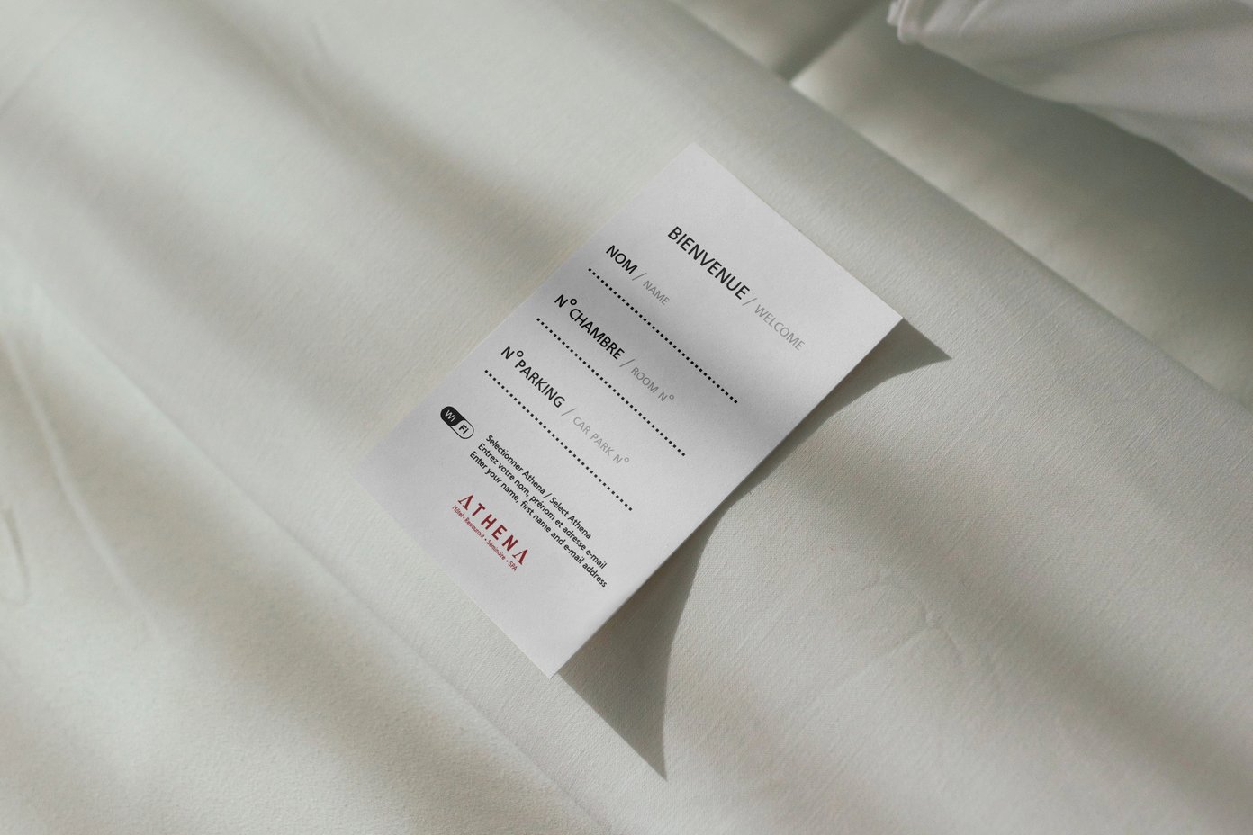 Hotel Room Card Mockup